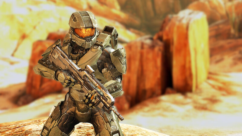 Soldier in Powered Armor — Brown, Dramatic