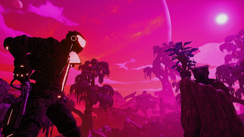 Soldier in Purple Landscape