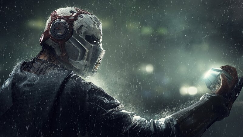 Soldier in Rain — Gray, Dramatic, Night, Digital Art
