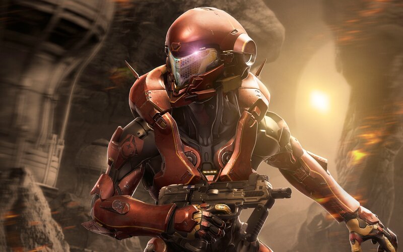 Soldier in Red Armor — Dramatic, Sunset, Digital Art