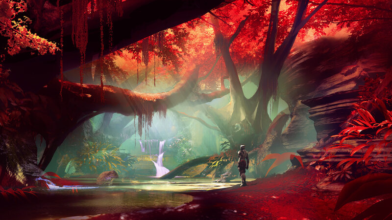 Soldier in Red Forest