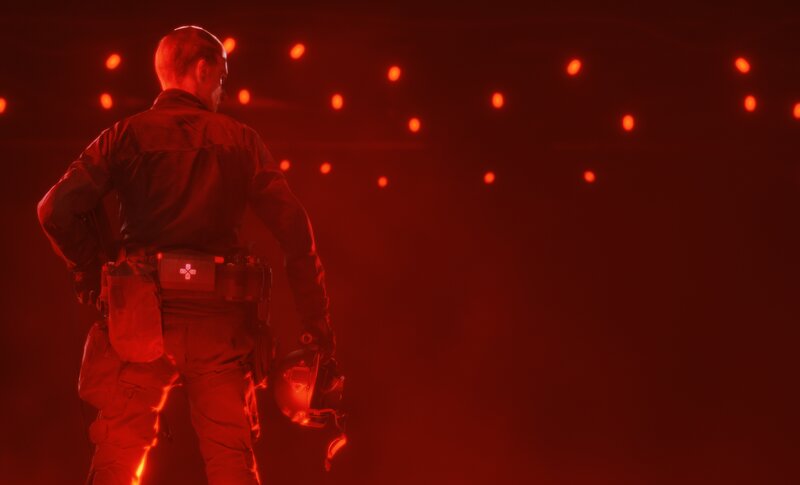 Soldier in Red Light