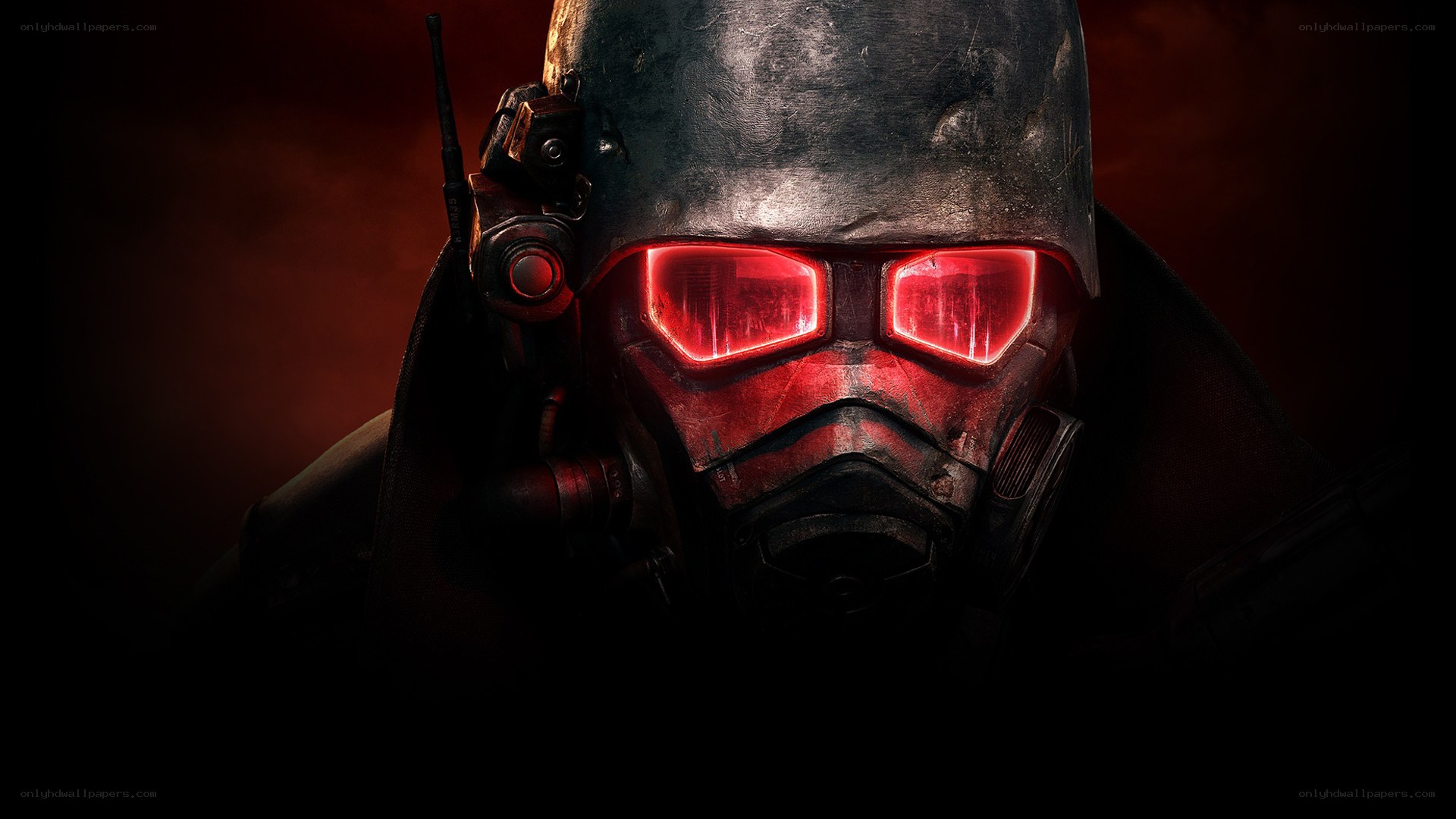 soldier in red-lit helmet