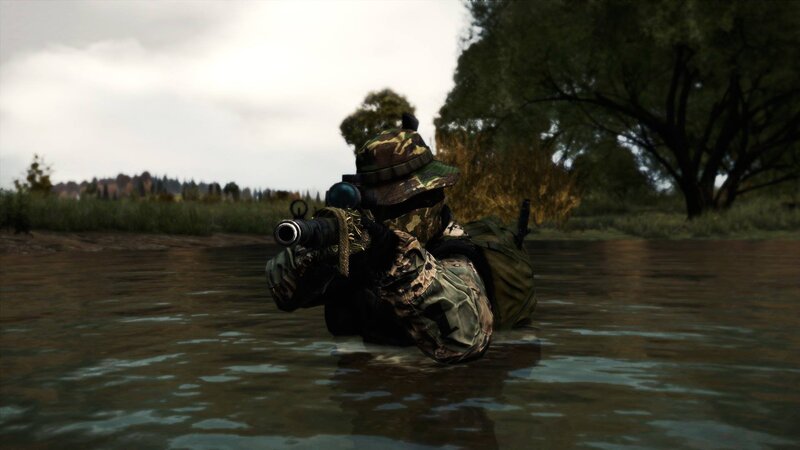 Soldier in River — Green