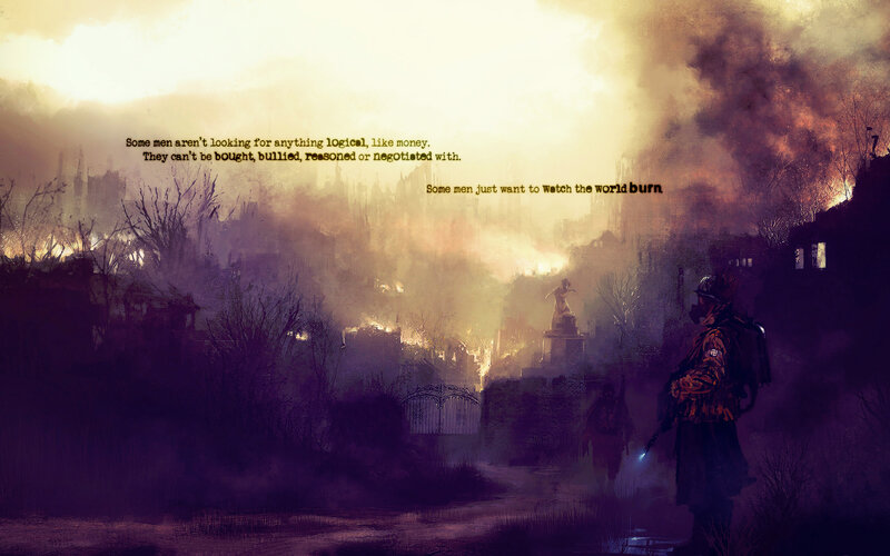 Soldier in Ruined City — Purple