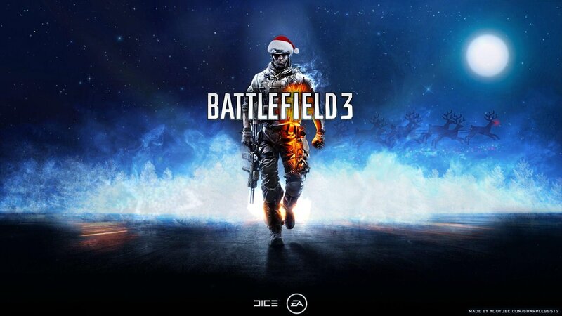 Soldier in Santa Hat