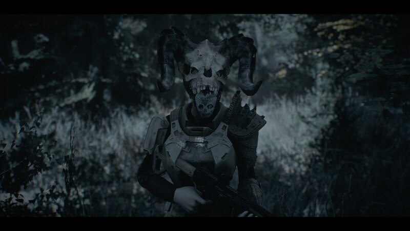 Soldier in Skull Mask — Black