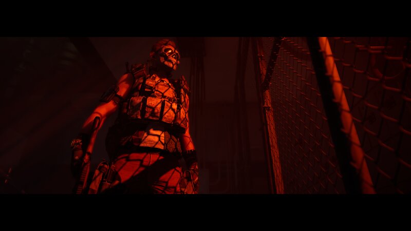 Soldier in Skull Mask — Red
