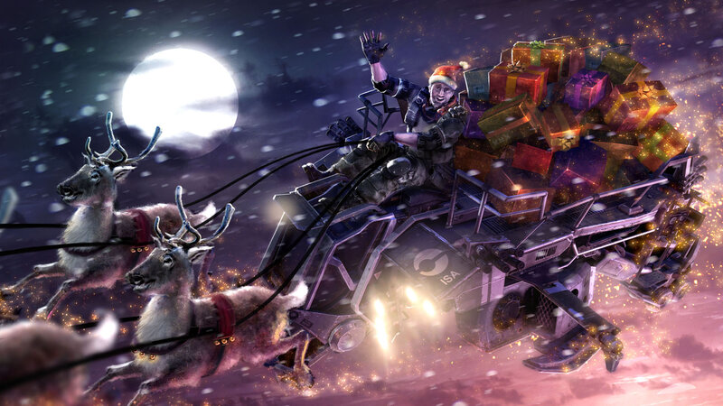 Soldier in Sleigh with Reindeer