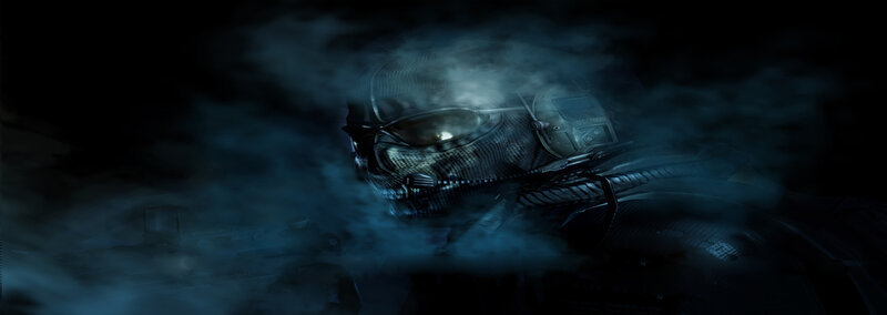 soldier in smoke and helmet