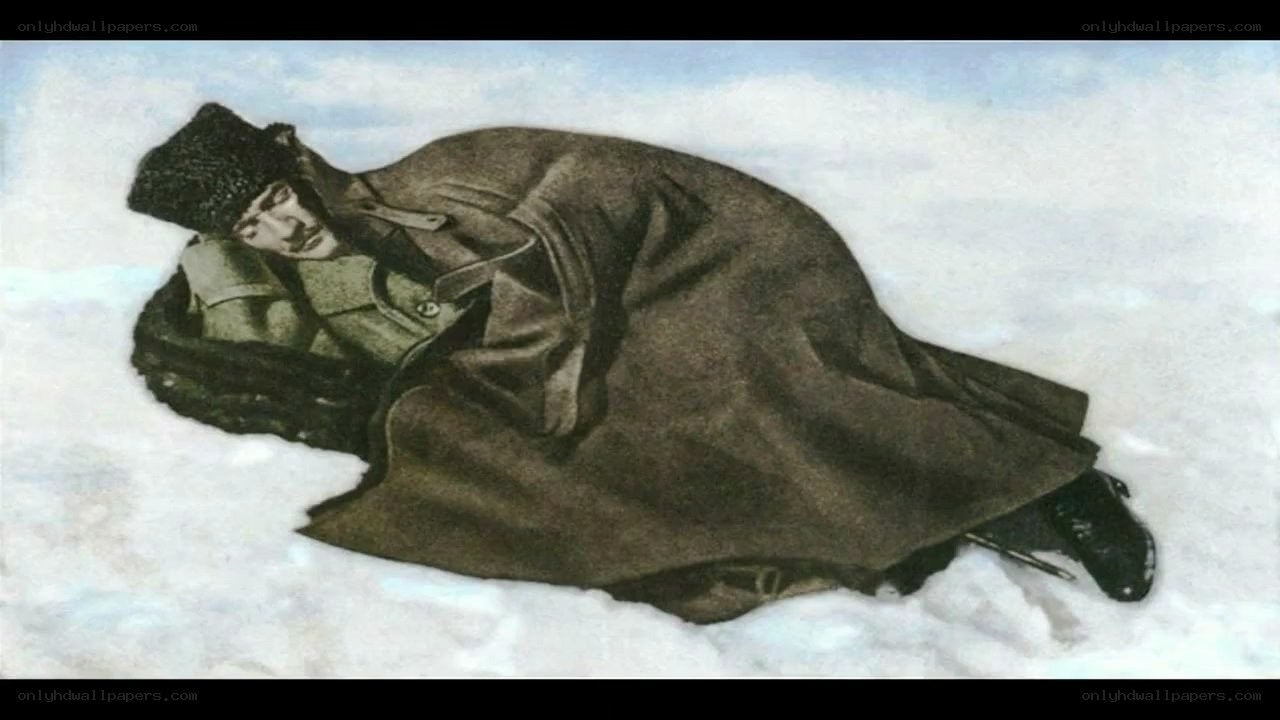 Soldier in snow