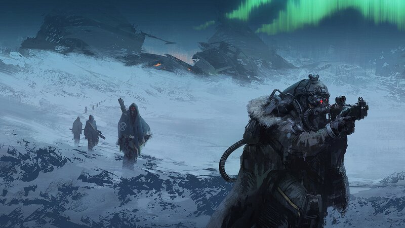 Soldier in Snowstorm — Blue