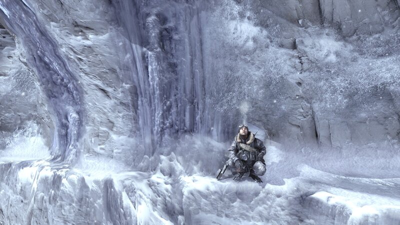 Soldier in Snowy Cave — White