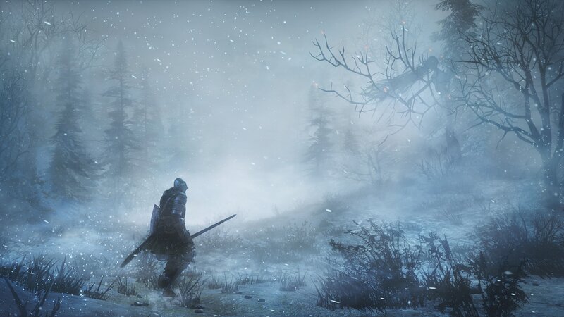 Soldier in Snowy Forest — Blue