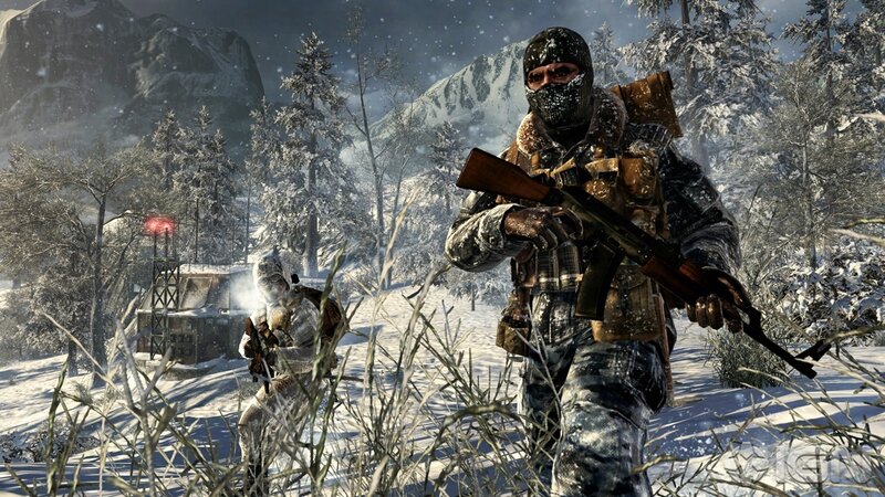 Soldier in Snowy Forest — White