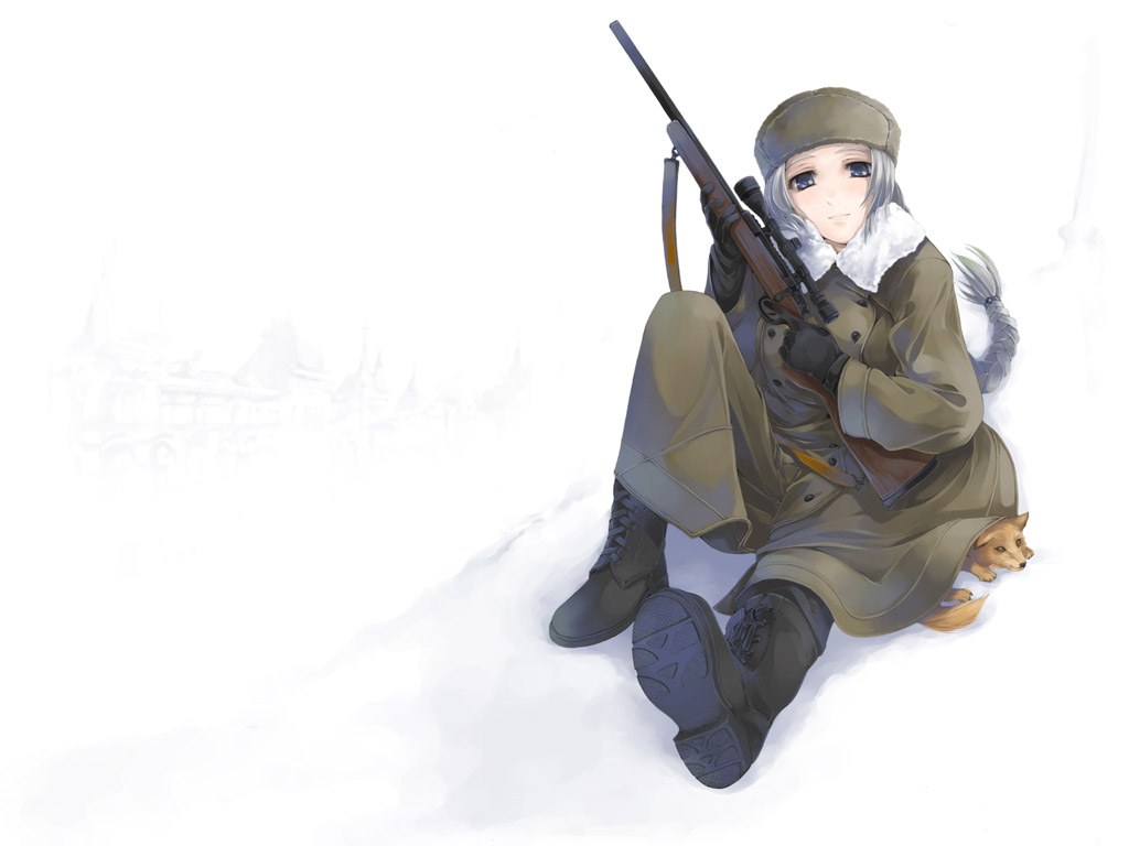 soldier in snowy landscape