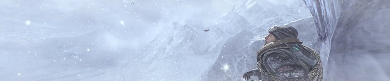 soldier in snowy mountain landscape