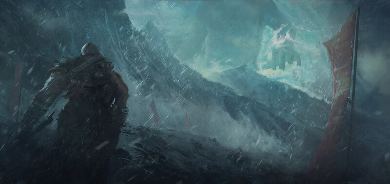 Soldier in Snowy Mountains — Gray