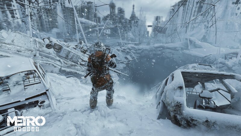Soldier in Snowy Ruins — White