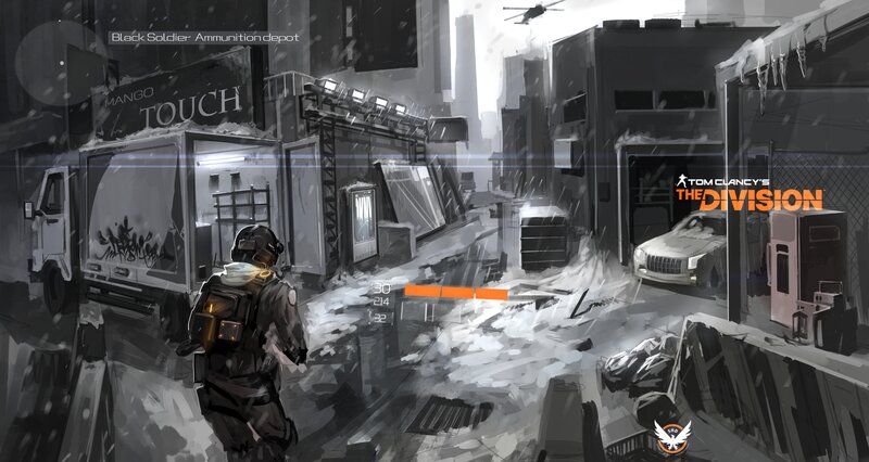 Soldier in Snowy Street