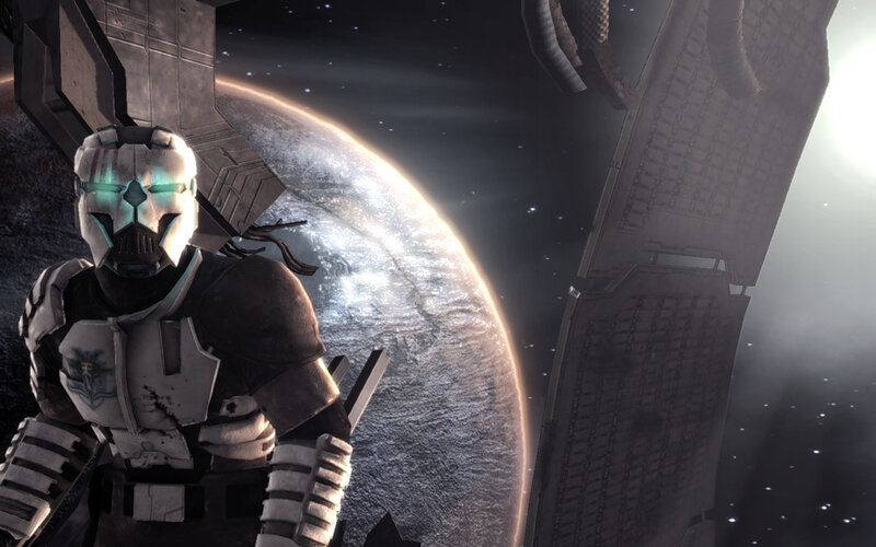 soldier in space armor