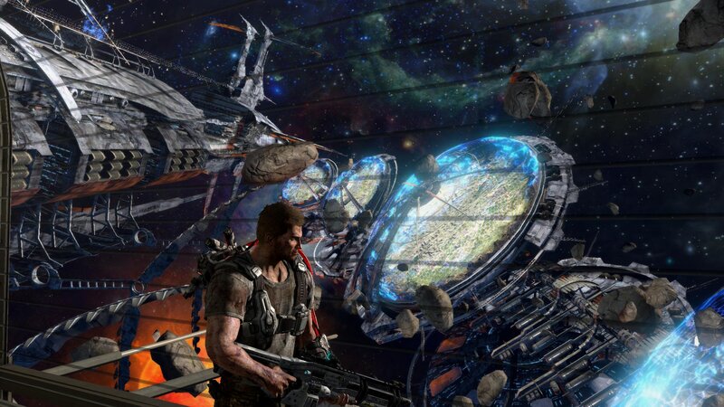 Soldier in Space Station