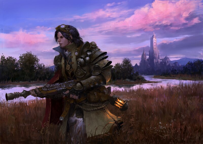 Soldier in Steampunk Armor