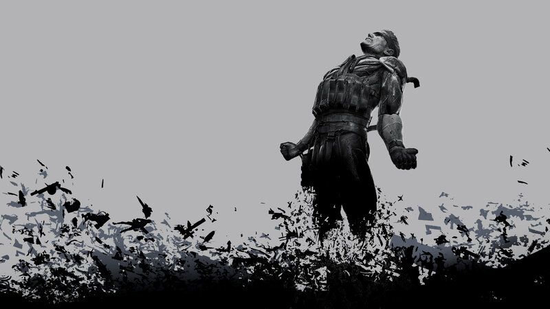 Soldier in Tactical Gear — Black, Dramatic, Digital Art