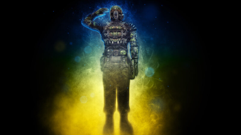 Soldier in Tactical Gear — Yellow