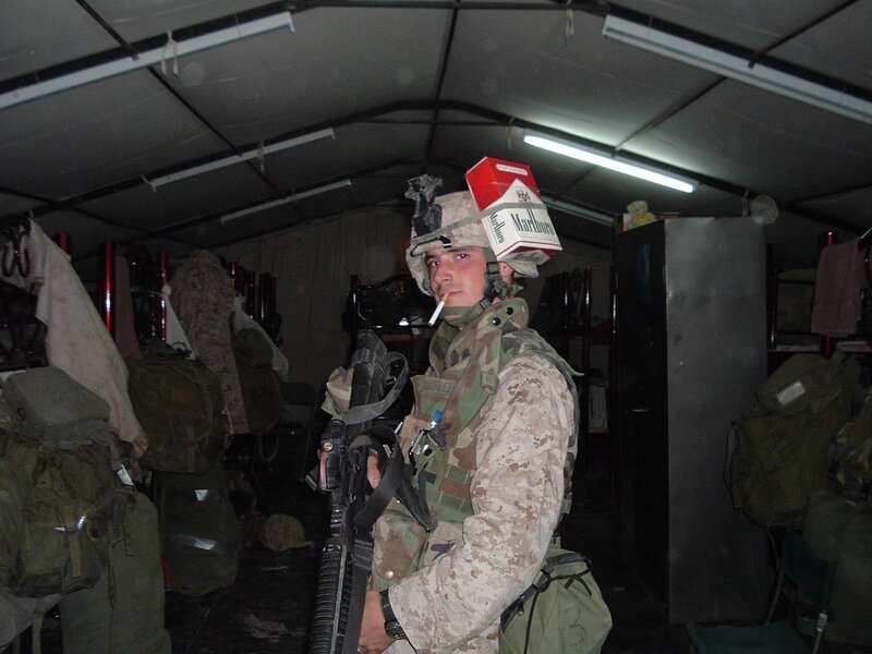 Soldier in Tent
