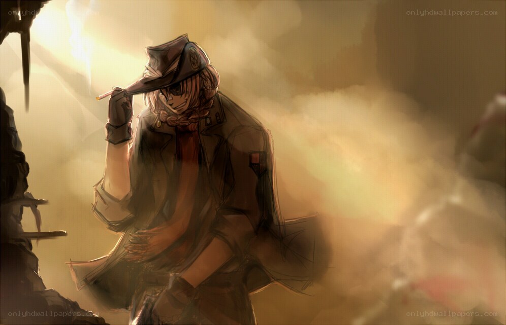 soldier in trench coat