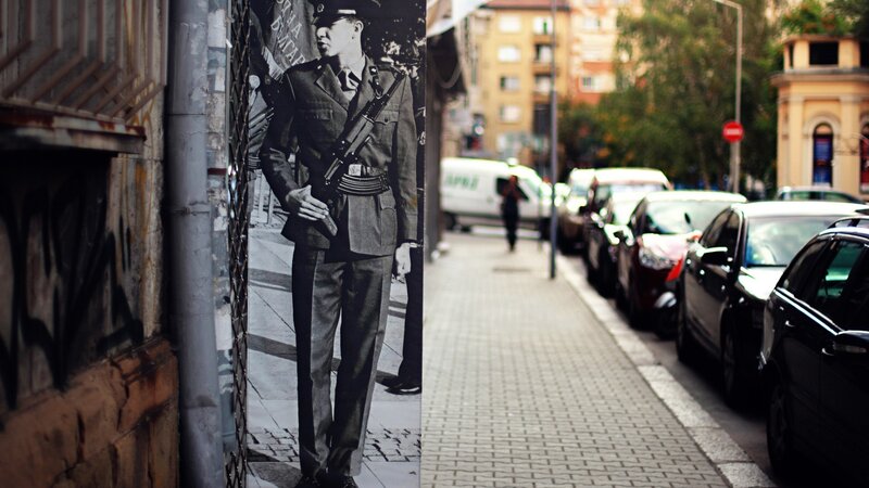 Soldier in Uniform — Black, Dramatic