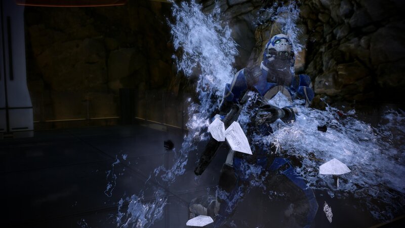 soldier in water explosion