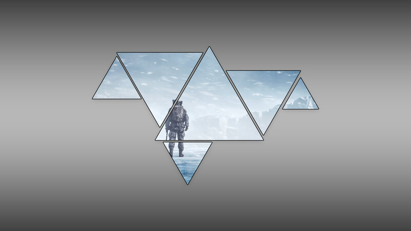 Soldier in Winter Gear — Gray, Cold, Desolate