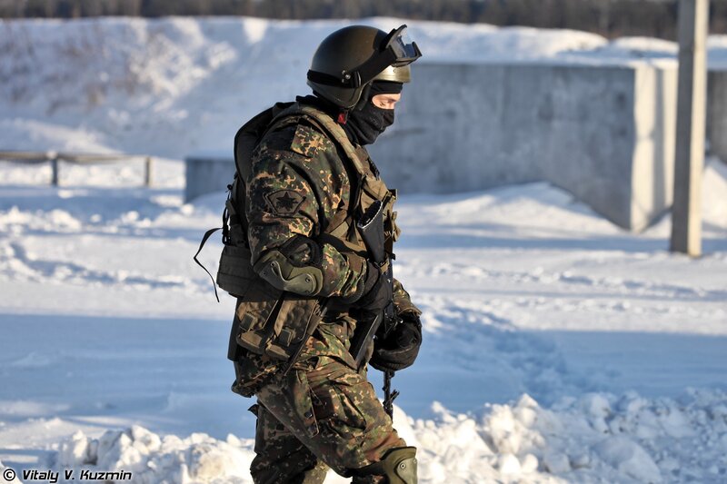 Soldier in winter gear