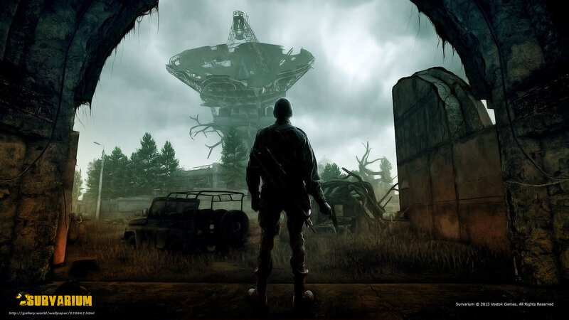 Soldier Looking at Satellite Dish