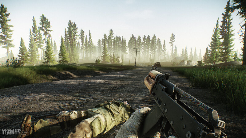 Soldier Lying on Road