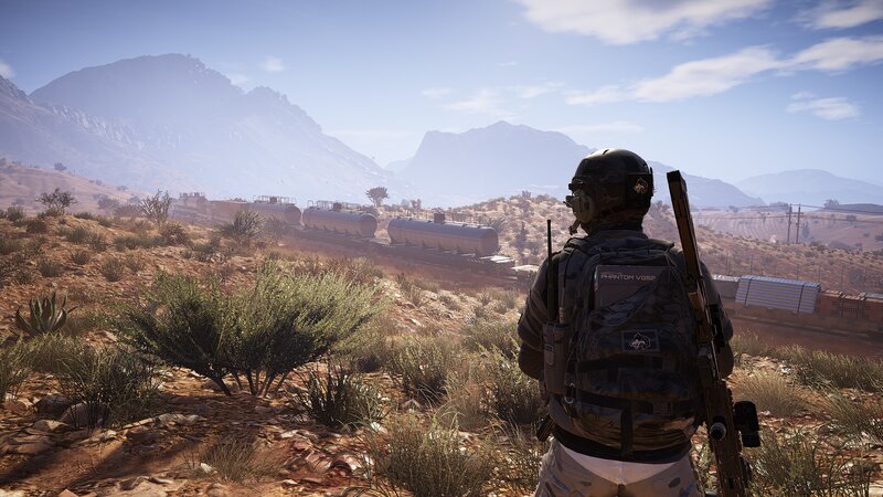 Soldier Observing Train