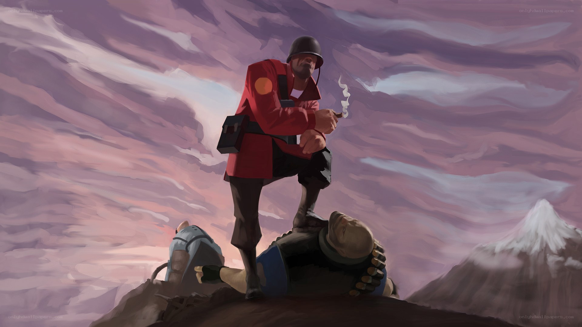 Soldier on a battlefield