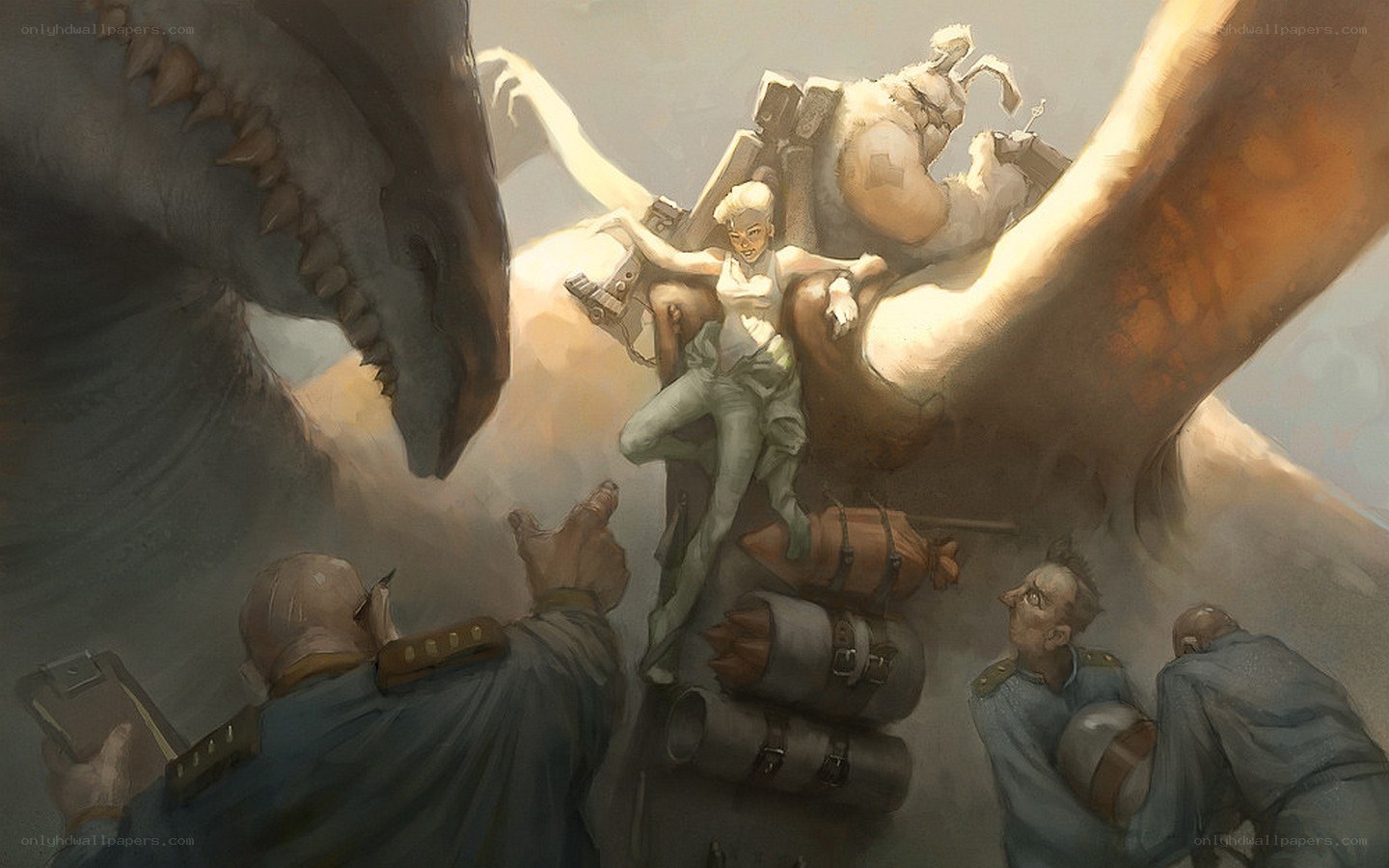 soldier on a giant creature