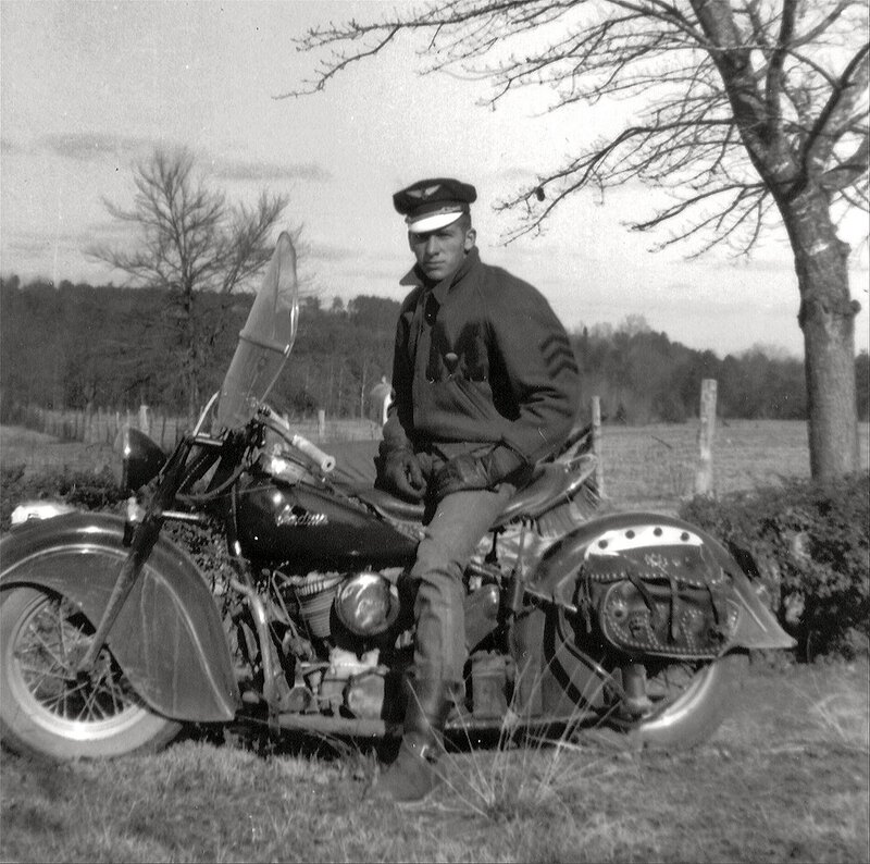 Soldier on a motorcycle