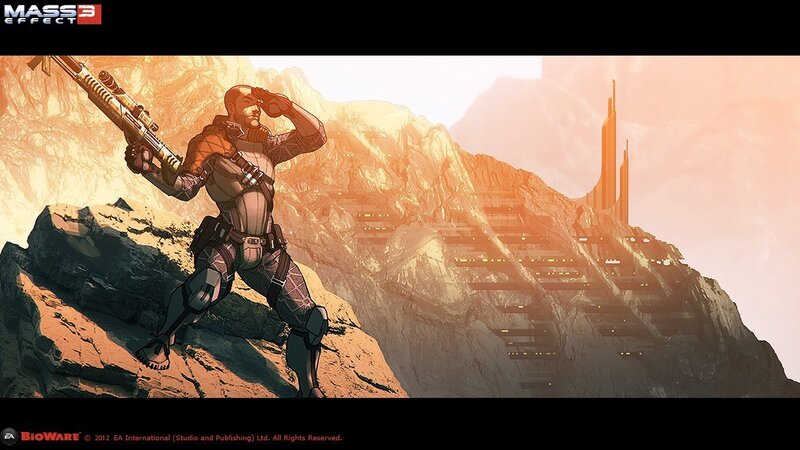 Soldier on a Rocky Cliff — Orange