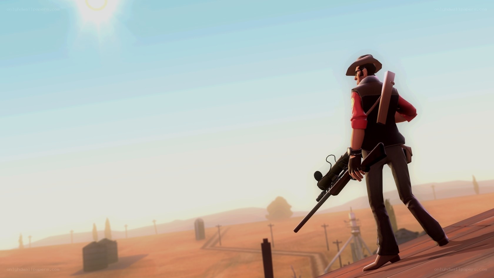 soldier on a rooftop