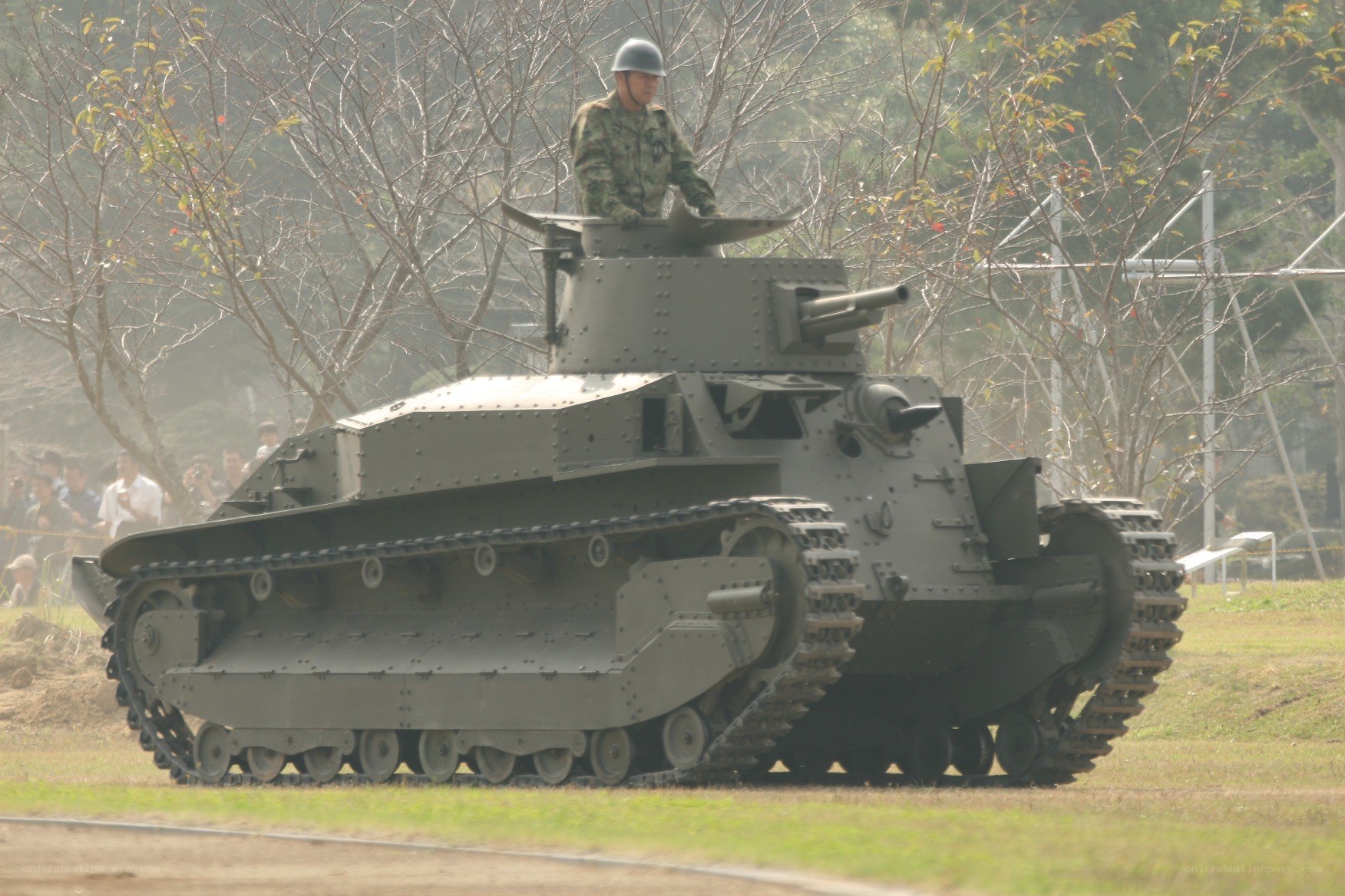 Soldier on a tank display