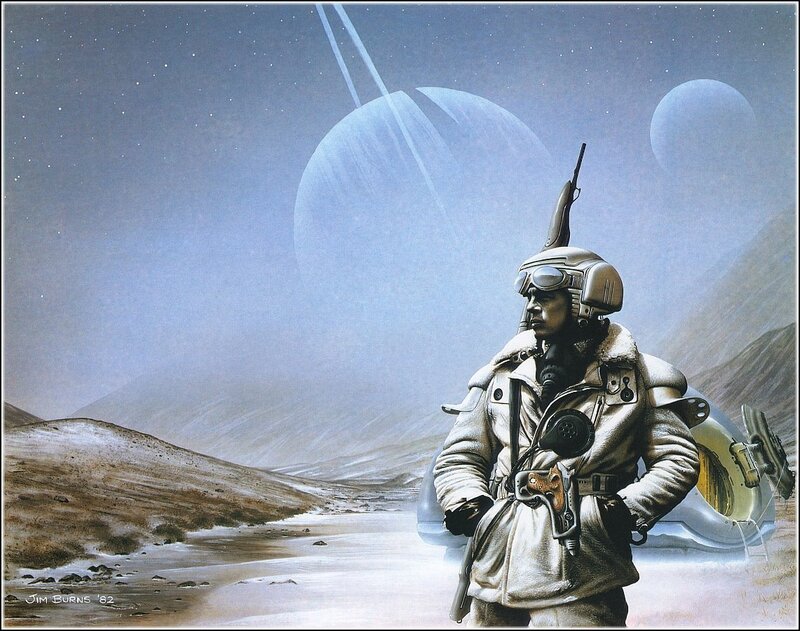 Soldier on alien planet