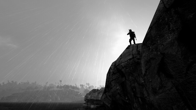 Soldier on Cliff Edge — Black