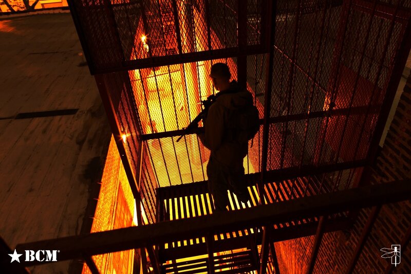 Soldier on Fire Escape