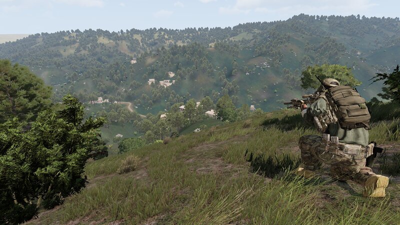 Soldier on Hillside