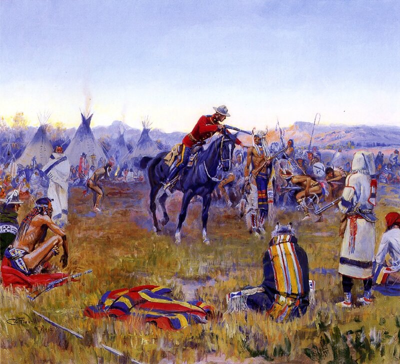Soldier on Horseback — Blue, Dramatic