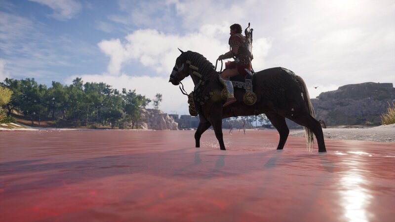 Soldier on Horseback — Red, Dramatic, Afternoon